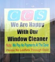 ccs customer glass sticker
